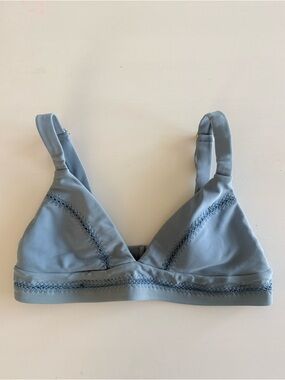 PilyQ blue bikini top Stitched Ellie Halter Size Small